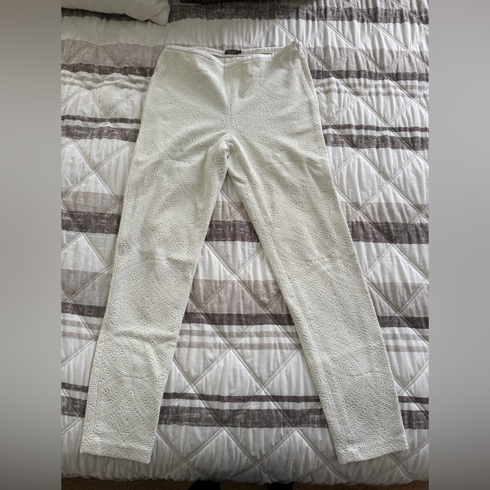 J. McLaughlin Ivory Textured Leggings